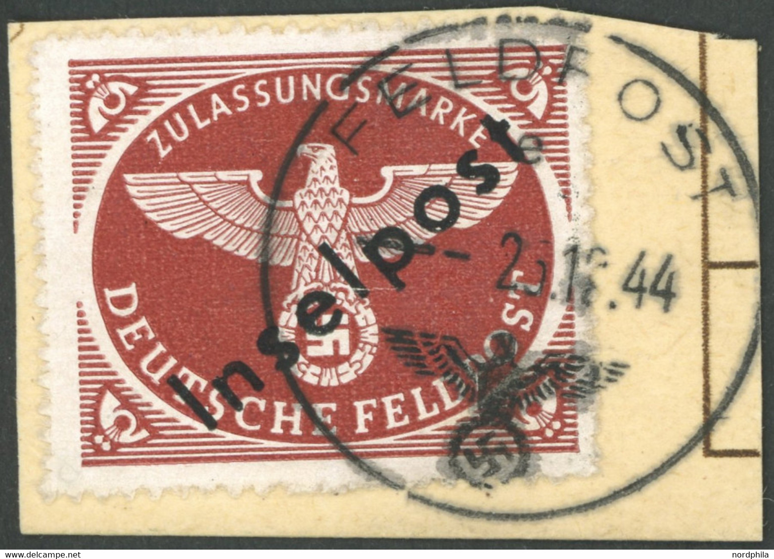 FELDPOSTMARKEN 6 BrfStk, 1944, Vukovar-Aufdruck, Kabinettbriefstück, Fotoattest Petry: ...in Sehr Guter Erhaltung, Die S - Occupation 1938-45