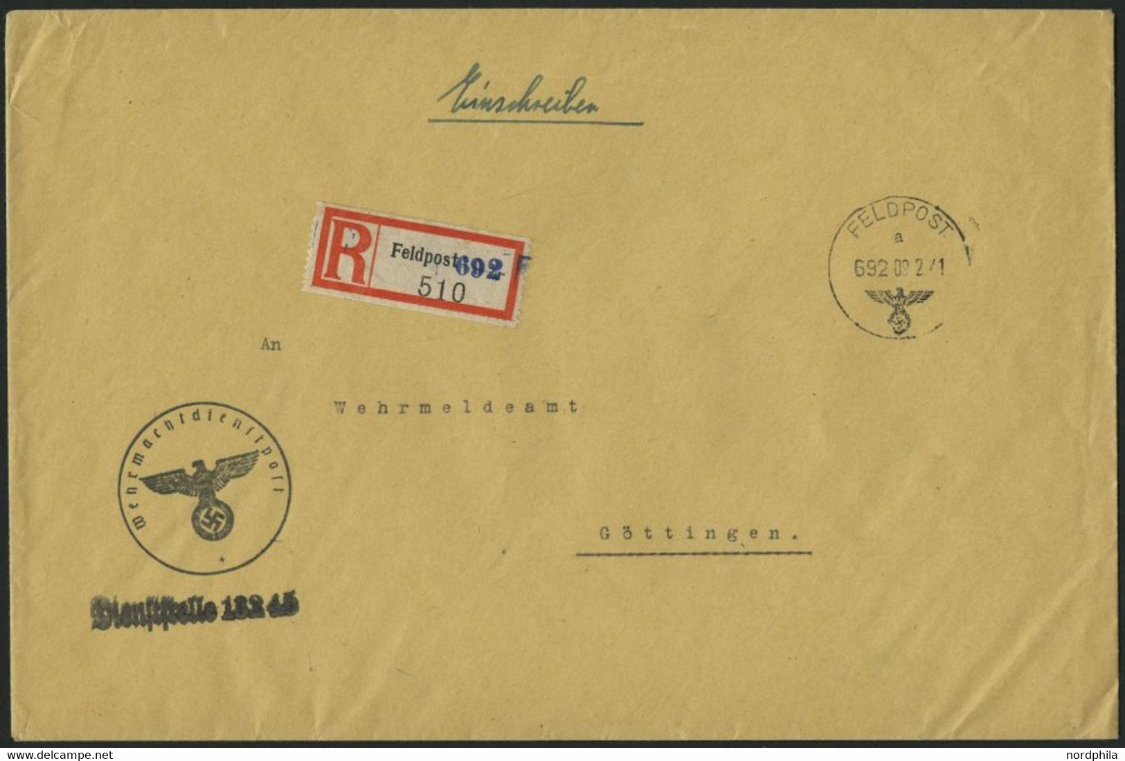 FELDPOST II. WK BELEGE 13 Verschiedene Feldpost-Einschreibbriefe, Pracht - Occupation 1938-45