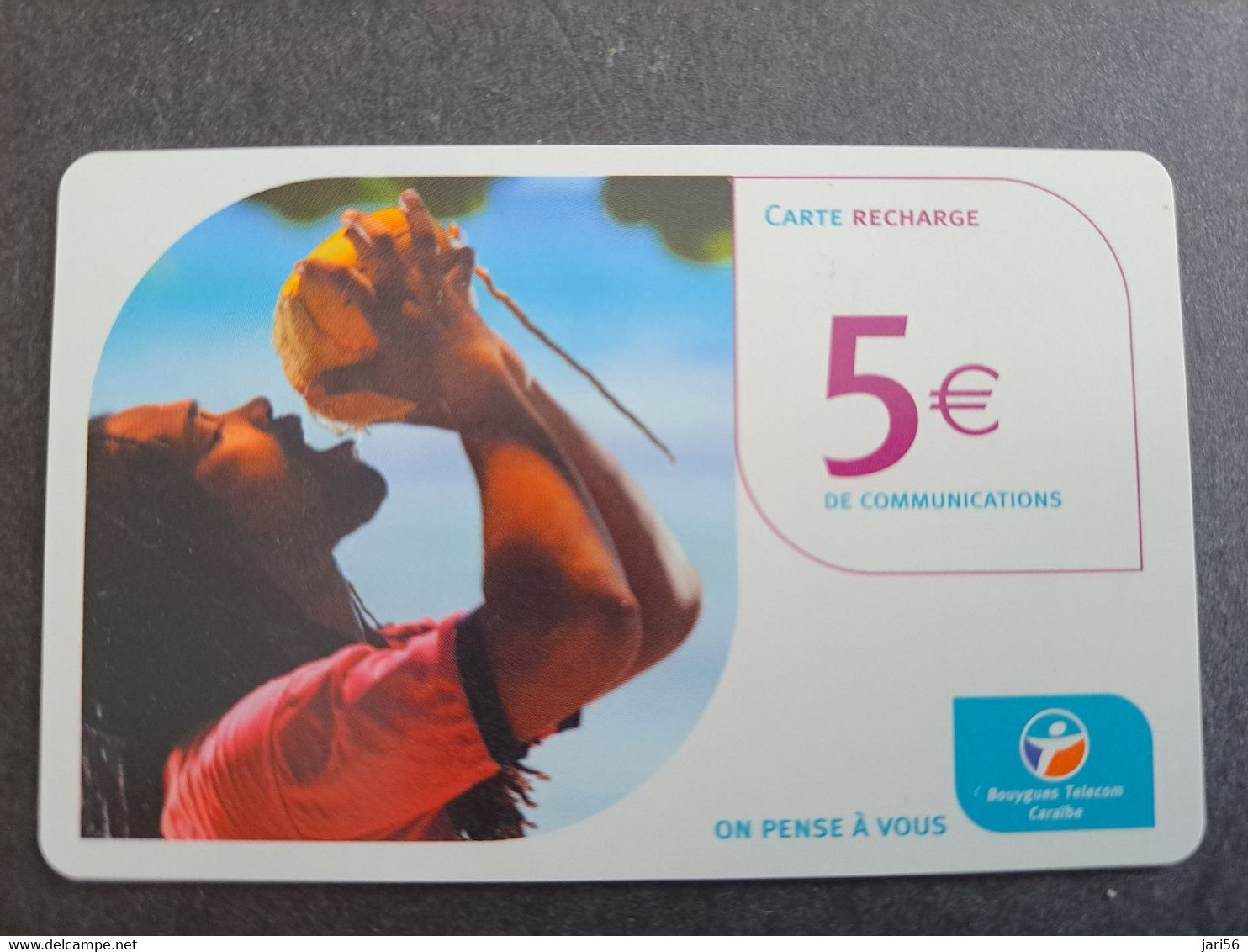 Caribbean Phonecard St Martin French Caribbean ANTILLES FRANCAISES RECHARGE BOUYGUES  5 EURO  ** 10232 ** - Antilles (French)