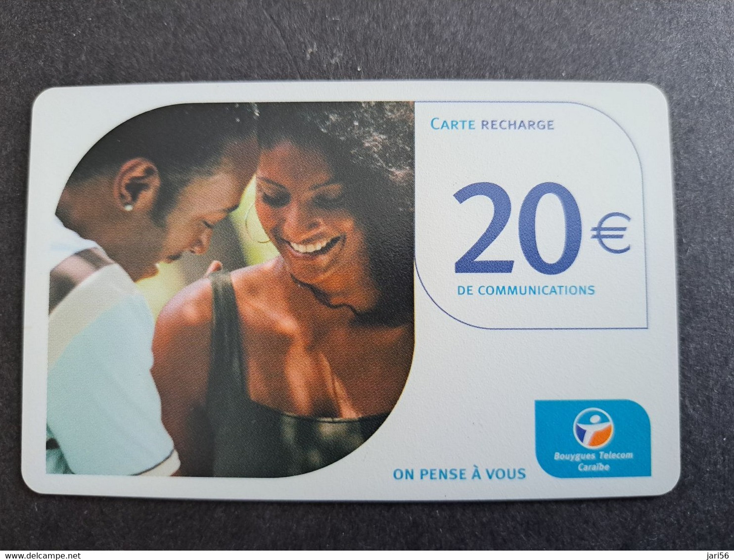 Caribbean Phonecard St Martin French Caribbean ANTILLES FRANCAISES RECHARGE BOUYGUES  120 EURO  ** 10234 ** - Antillen (Frans)