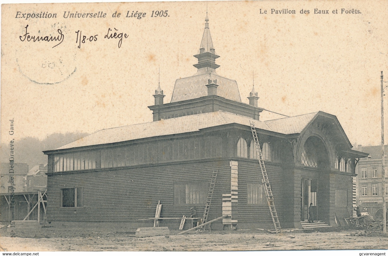 EXPOSITION UNIVERSELLE DE LIEGE 1905  -  LE PAVILLON DES EAUX ET FORETS - Liege