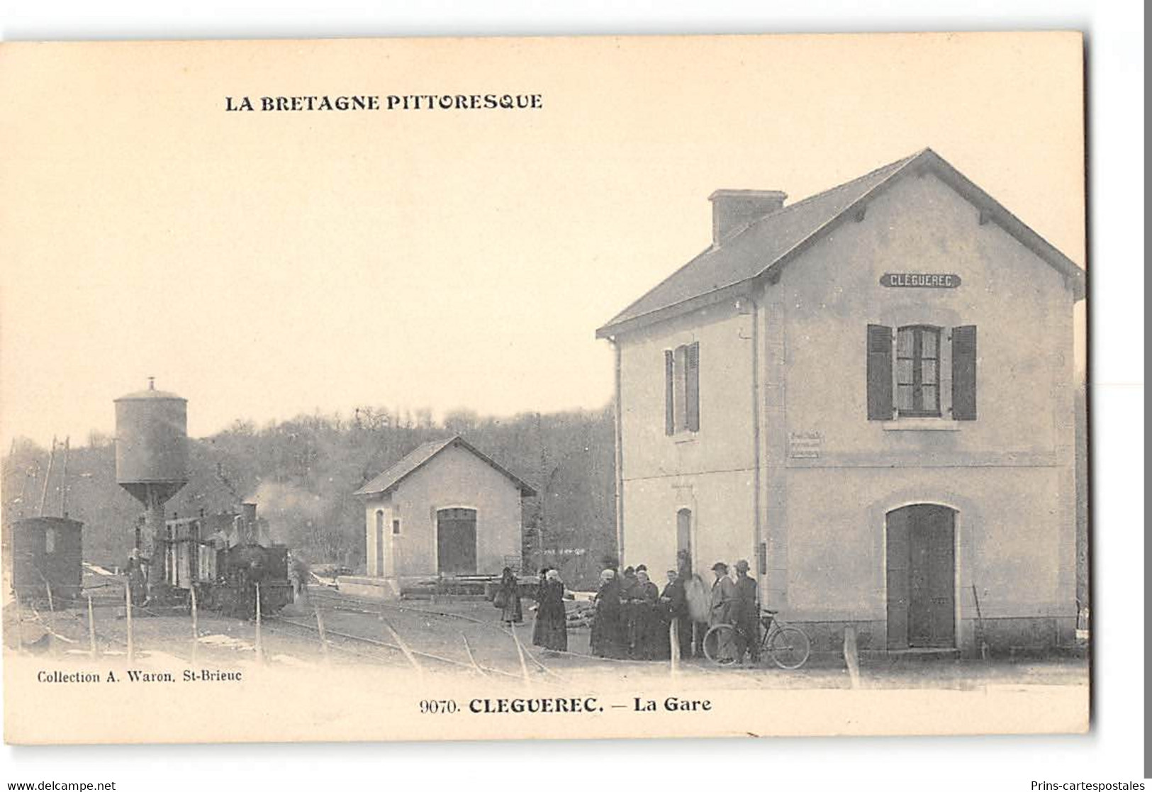 CPA 55 Cleguerec La Gare Train - Cleguerec