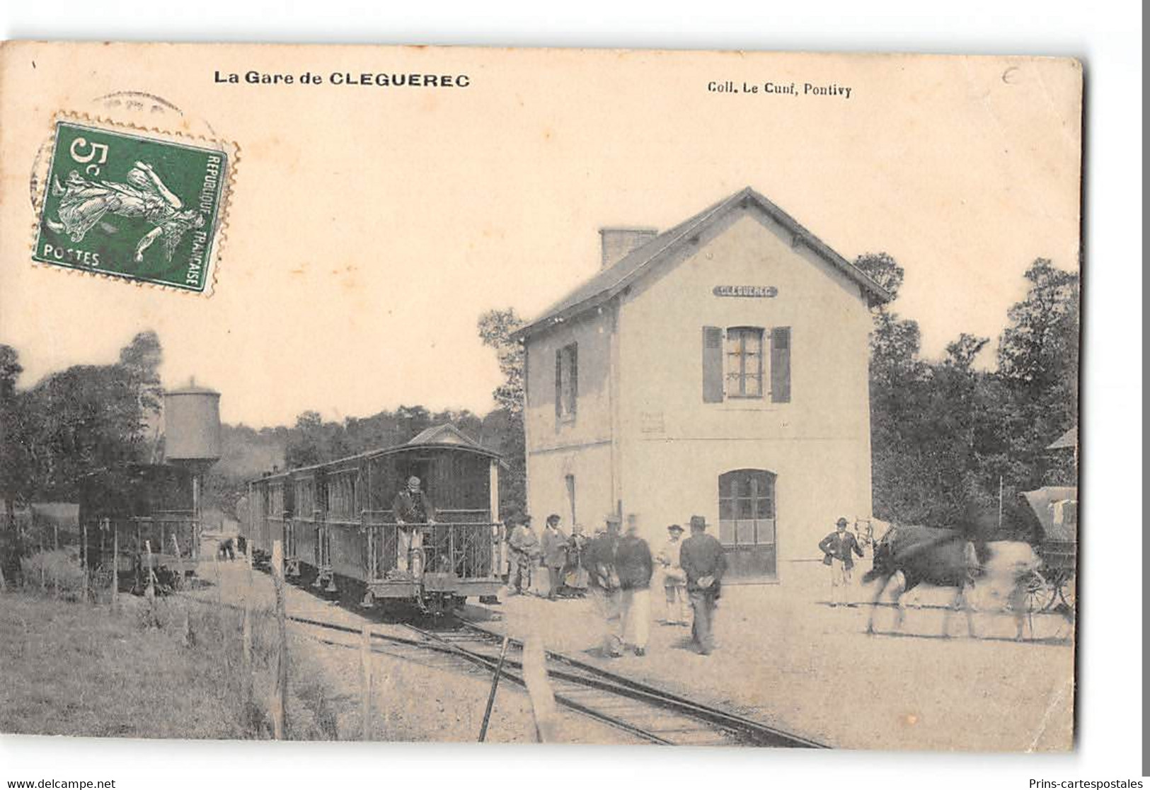 CPA 56 Cleguerec La Gare Train - Cleguerec