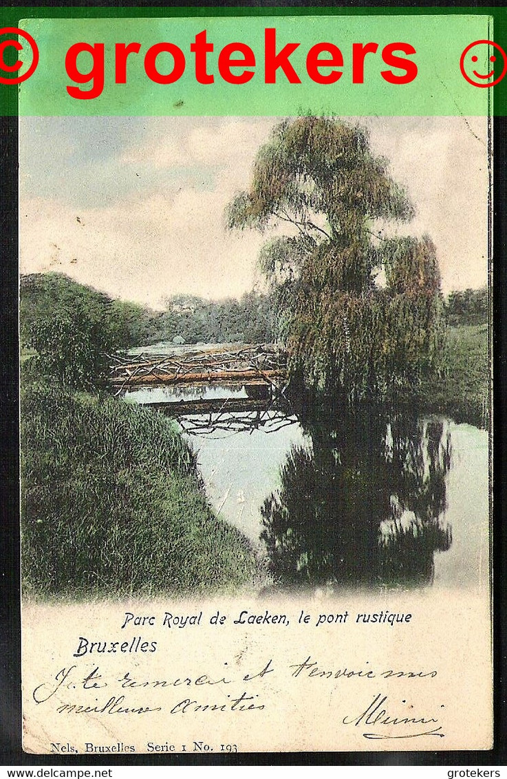 BRUXELLES Parc Royal De Laeken, Le Pont Rustique 1909 - Forêts, Parcs, Jardins