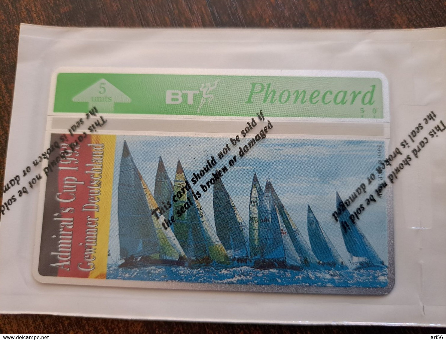 Phonecard GRANDE BRETAGNE GREAT BRITAIN SAIL BOATS / ADMIRALS CUP 1993/ 5 Units MINT  **10242** - BT Thematic Civil Aircraft Issues