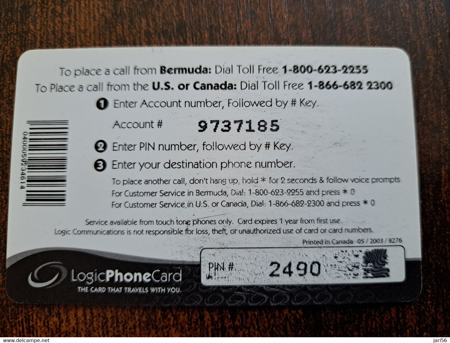 BERMUDA  $10   -  BERMUDA    BLACK STAR COMMUNICATIONS  BOAT   PREPAID CARD  Fine USED LOGIC COMMUNICATIONS   **10252** - Bermude