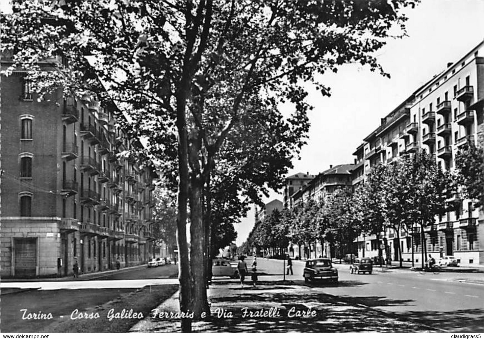 3191"TORINO- CORSO GALILEO FERRARIS E VIA FRATELLI CARLE " ANIMATA  AUTO FIAT - Expositions