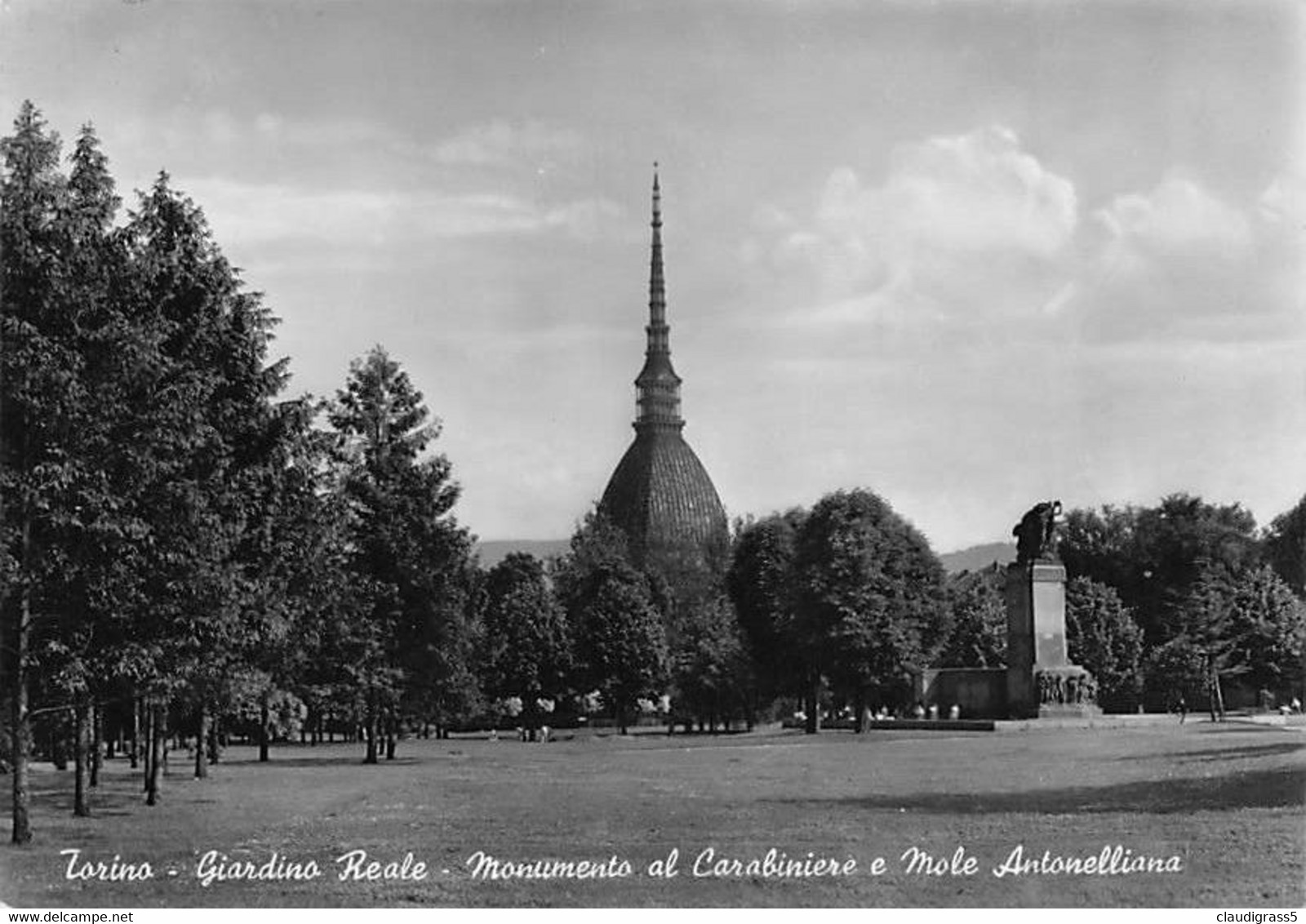 3192"TORINO- GIARDINO REALE -MONUMENTO AL CARABINIERE -MOLE ANTONELLIANA" - Mole Antonelliana