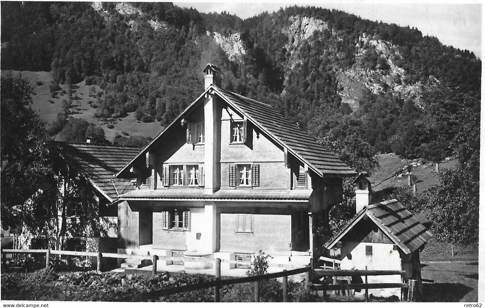 GISWIL → Schweizer Jugendherberge "Landhüsli" Seltene Karte Ca.1945 - Giswil