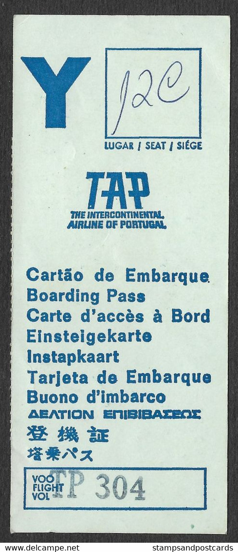 Carte Accès à Bord Ancienne Avion TAP Air Portugal Publicité Vin Porto Real Vinicola Port Wine Pub Boarding Pass Plane - Europa