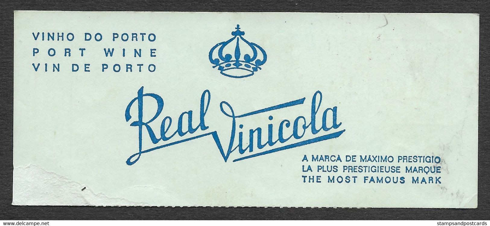 Carte Accès à Bord Ancienne Avion TAP Air Portugal Publicité Vin Porto Real Vinicola Port Wine Pub Boarding Pass Plane - Europa