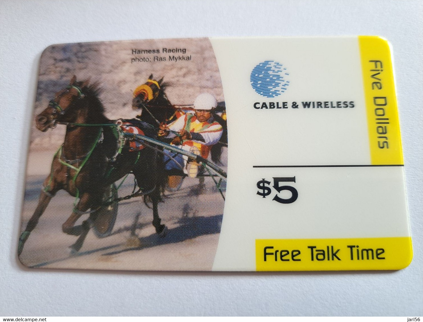 BERMUDA  $5,-   BERMUDA    HARNESS RACING  THICK CARD   C&W    PREPAID CARD  Fine USED  **10269** - Bermudas