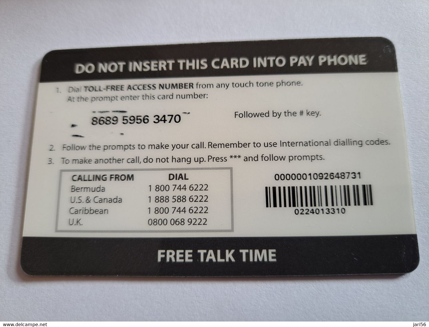 BERMUDA  $5,-   BERMUDA    HARNESS RACING  THICK CARD   C&W    PREPAID CARD  Fine USED  **10269** - Bermudas