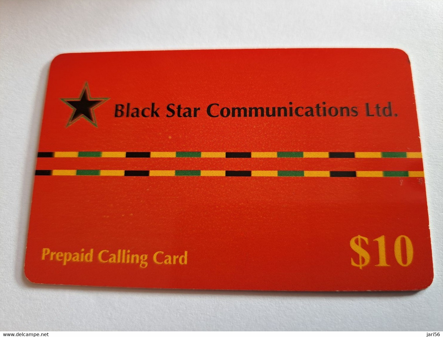 BERMUDA  $10,-  BERMUDA    LOGIC   BLACK STAR         PREPAID CARD  Fine USED  **10275** - Bermudas