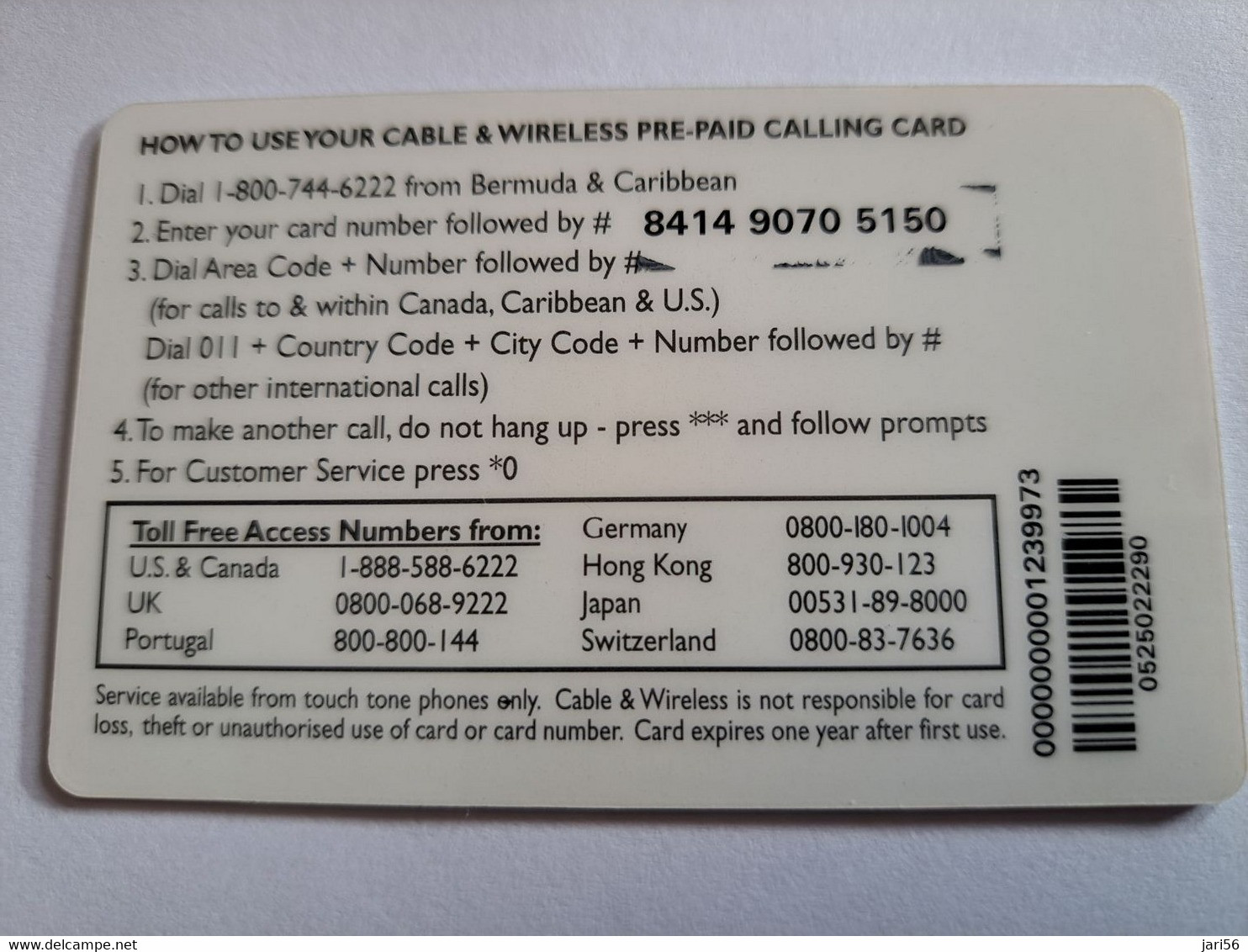 BERMUDA  $20,-   BERMUDA   HOMES & GARDENS   C&W    PREPAID CARD  Fine USED  **10278** - Bermudas