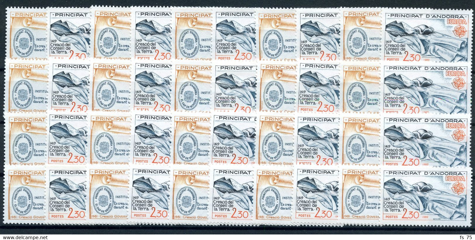 ANDORRE N°300 /301 - "EUROPA 1982" - 20 SERIES - Unused Stamps