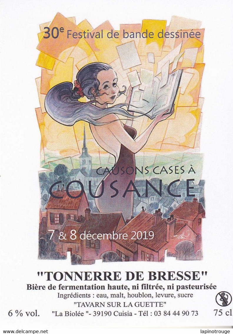 Etiquette Bière CORBOZ Yannick Festival BD Cousance 2019 (Brigade Verhoeven - Art De La Table