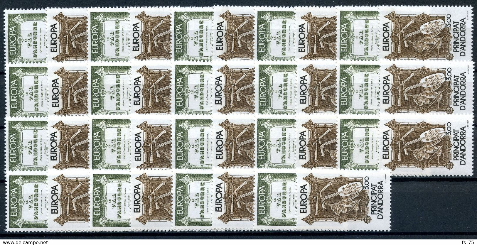 ANDORRE N°339 /340 - "EUROPA 1985" - 19 SERIES - Unused Stamps