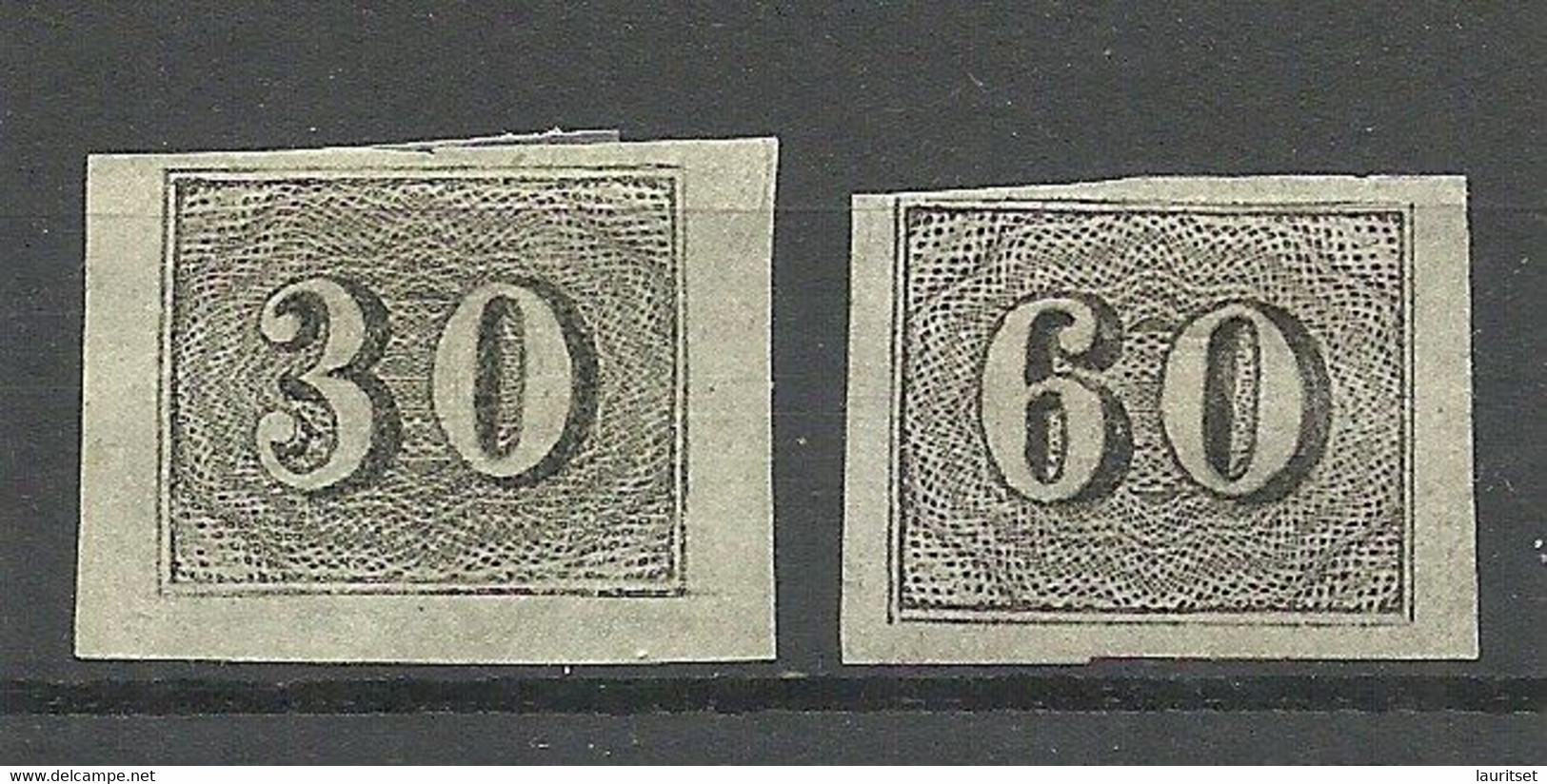 BRAZIL Brazilia O 1850 Michel 13 - 14 (*) Ohne Gummi/mint No Gum - Neufs