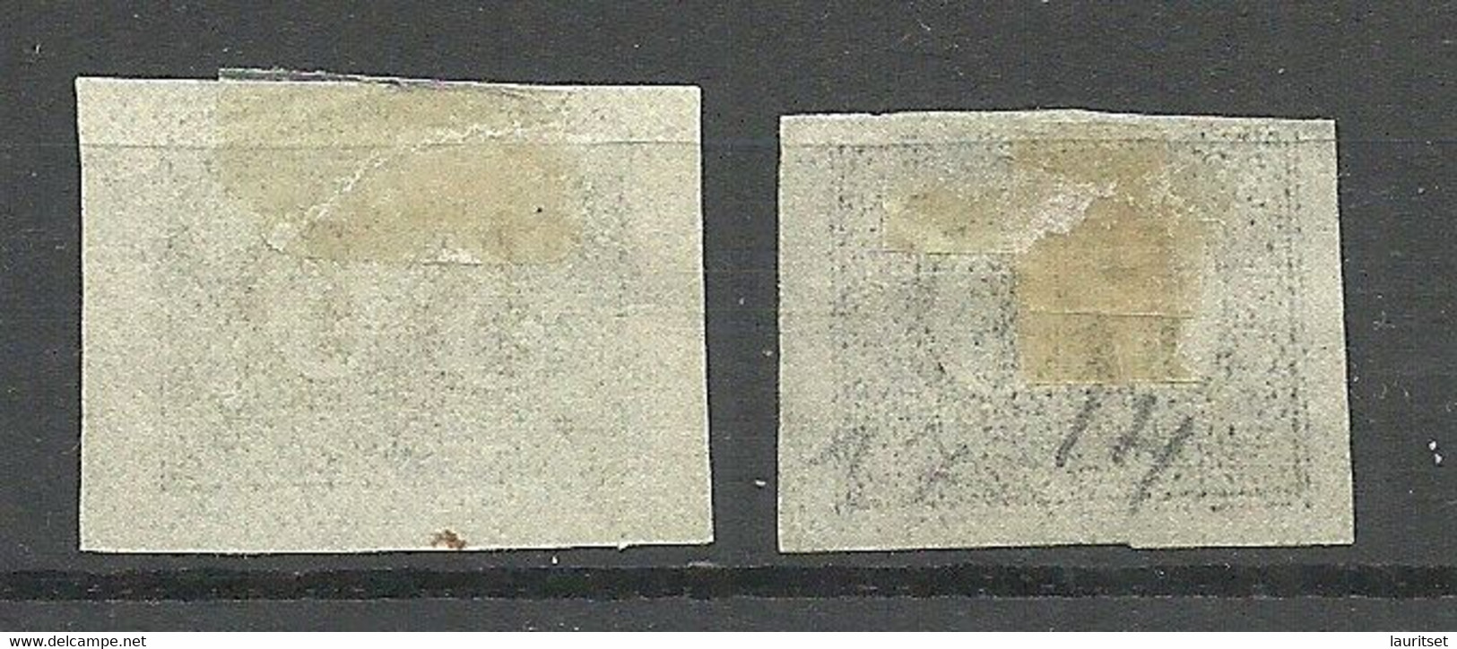 BRAZIL Brazilia O 1850 Michel 13 - 14 (*) Ohne Gummi/mint No Gum - Unused Stamps