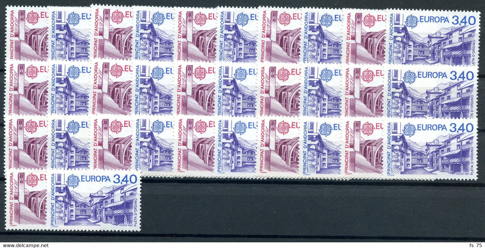 ANDORRE N°358 /359 - "EUROPA 1987" - 16 SERIES - Unused Stamps