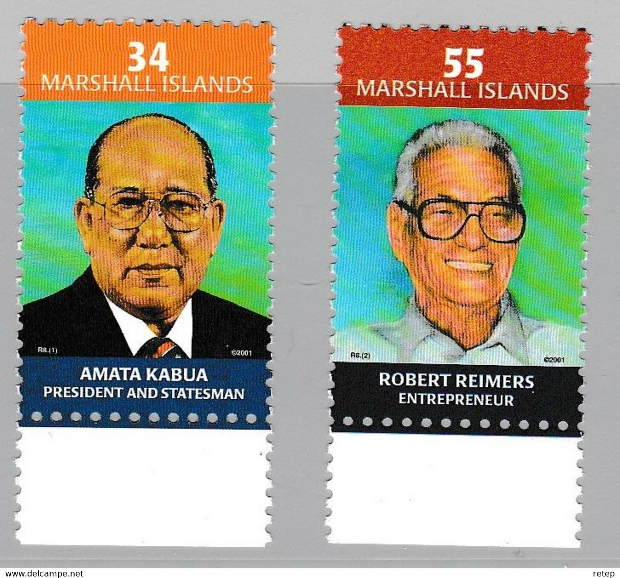 Marshalleilanden 2001, Amata Kabua, Robert Reimers - Islas Marshall