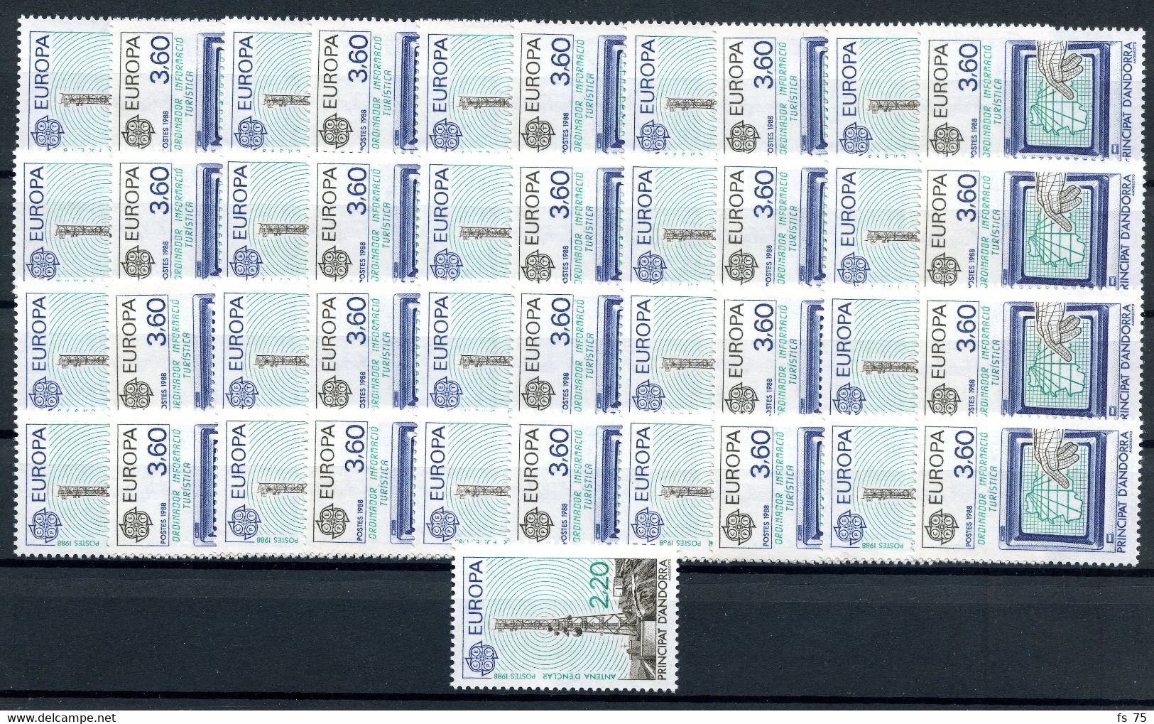 ANDORRE N°369 /370 - "EUROPA 1988" - 20 SERIES - Unused Stamps