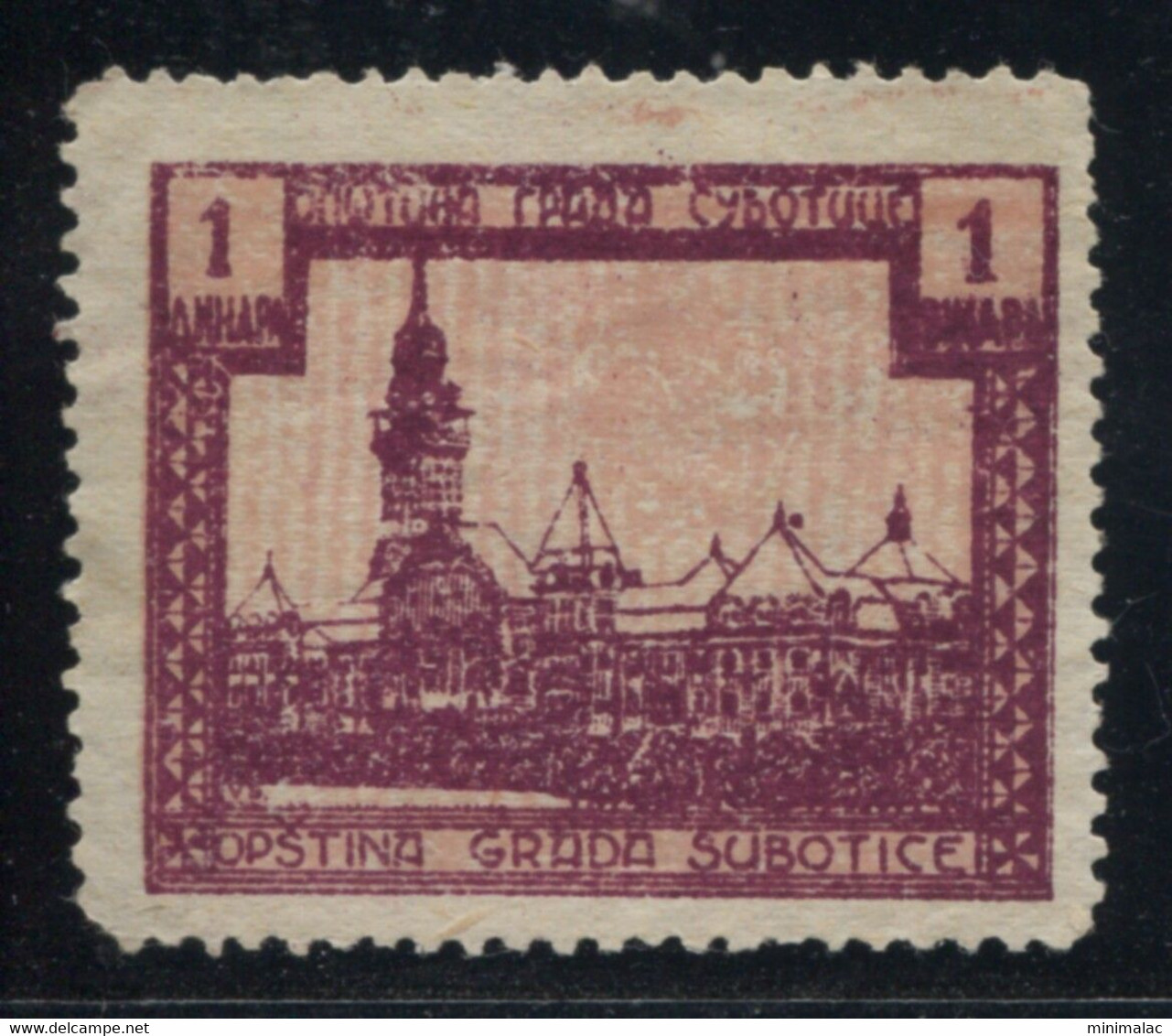 Kingdom Of Yugoslavia 1923 , Subotica, Local Administrative Stamp, Revenue, Tax Stamp 1d - Officials