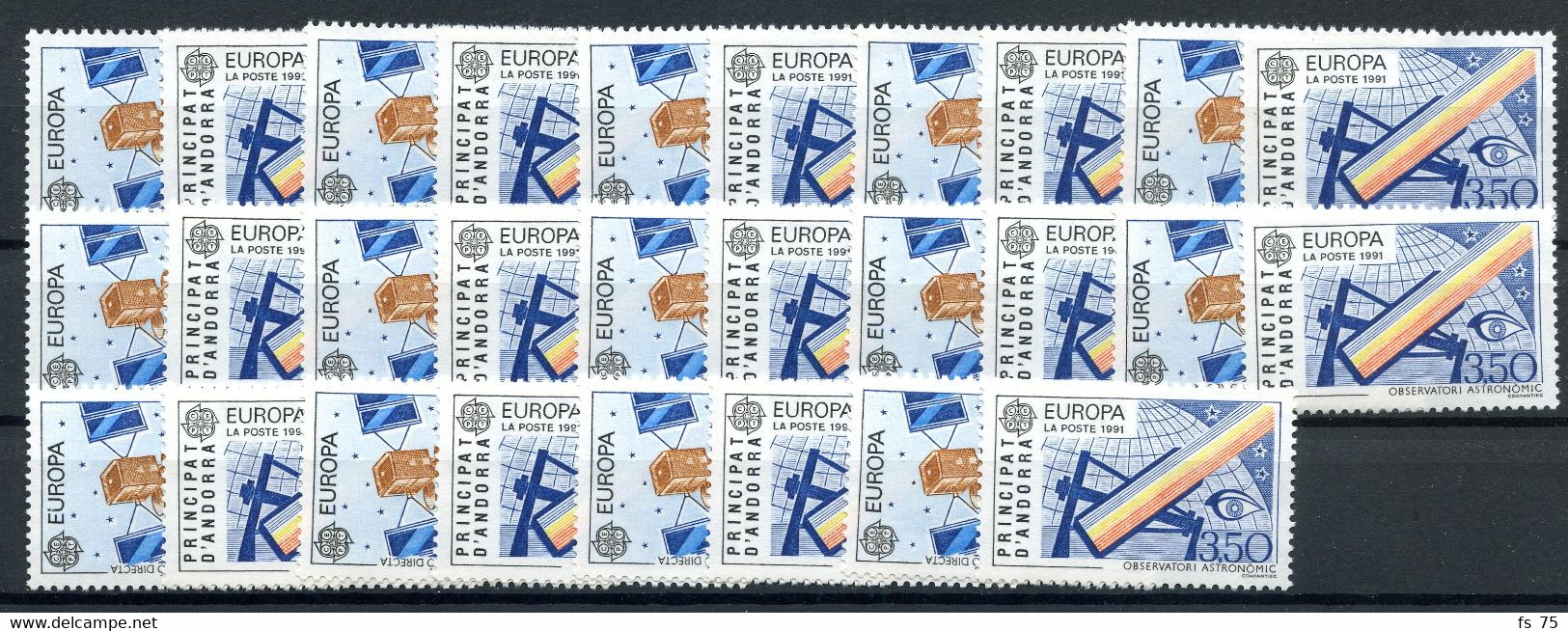ANDORRE N°402 /403 - "EUROPA 1991" - 14 SERIES - Unused Stamps