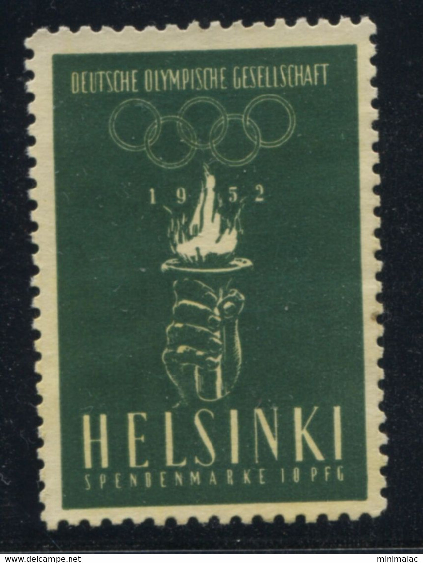 Helsinki 1952, Olympic Games, Cinderella, Vignete - Summer 1952: Helsinki