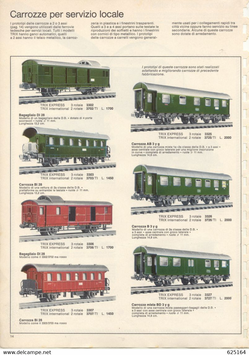 Catalogue TRIX 1967 - ONLY HO 1/87 - Getrennte Seiten - Pagine Separate - En Italien - Ohne Zuordnung