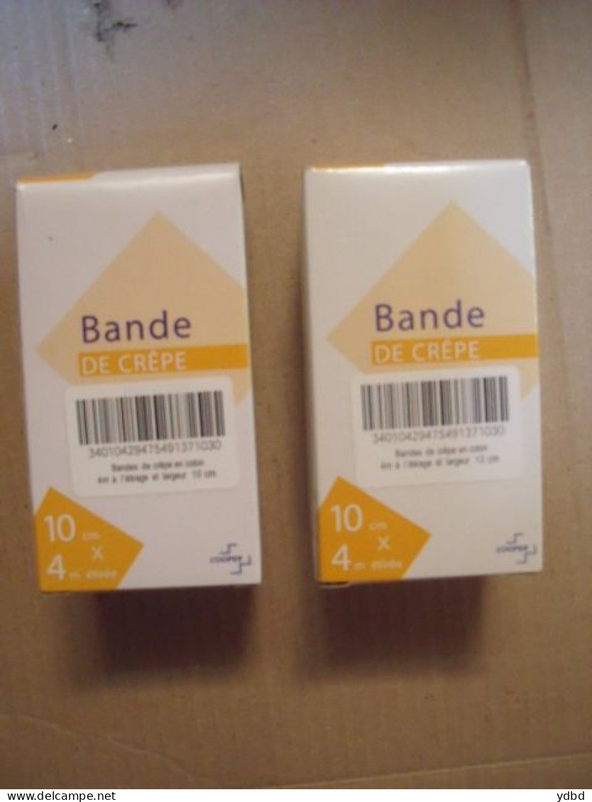 BANDAGE - PANSEMENTS = 10 BOITES DE BANDE DE CREPE EN PUR COTON - Medical & Dental Equipment