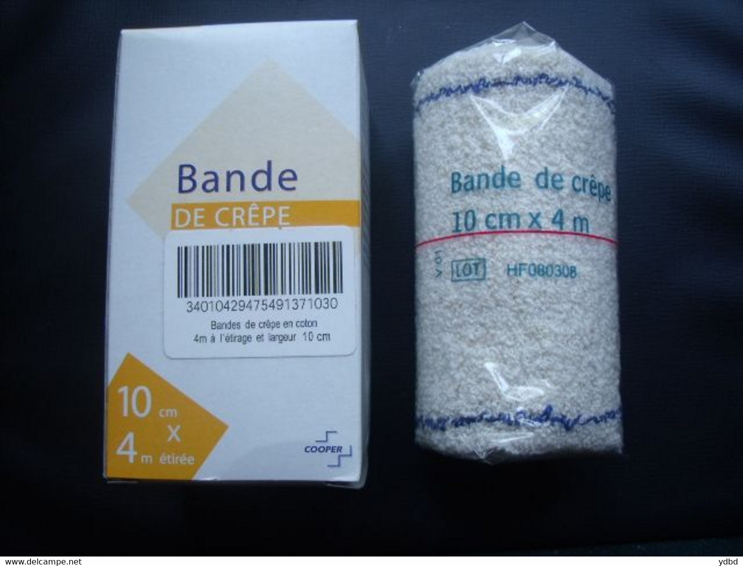 BANDAGE - PANSEMENTS = 10 BOITES DE BANDE DE CREPE EN PUR COTON - Attrezzature Mediche E Dentistiche