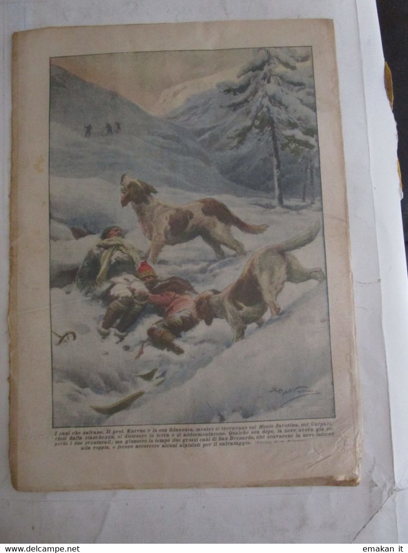 # DOMENICA DEL CORRIERE N 4 / 1929 IMPROVVISA CORRIDA A BUDAPEST / CANI SALVANO KARVAS NEI CARPAZI - First Editions