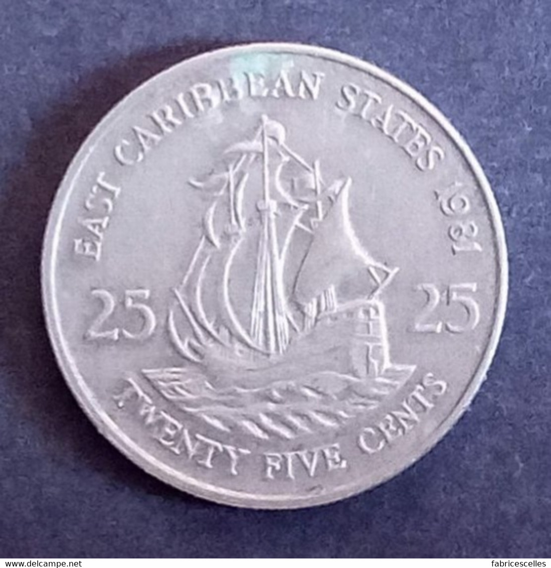 États Des Caraïbes Orientales - 25 Cent 1981 - Caraibi Orientali (Stati Dei)