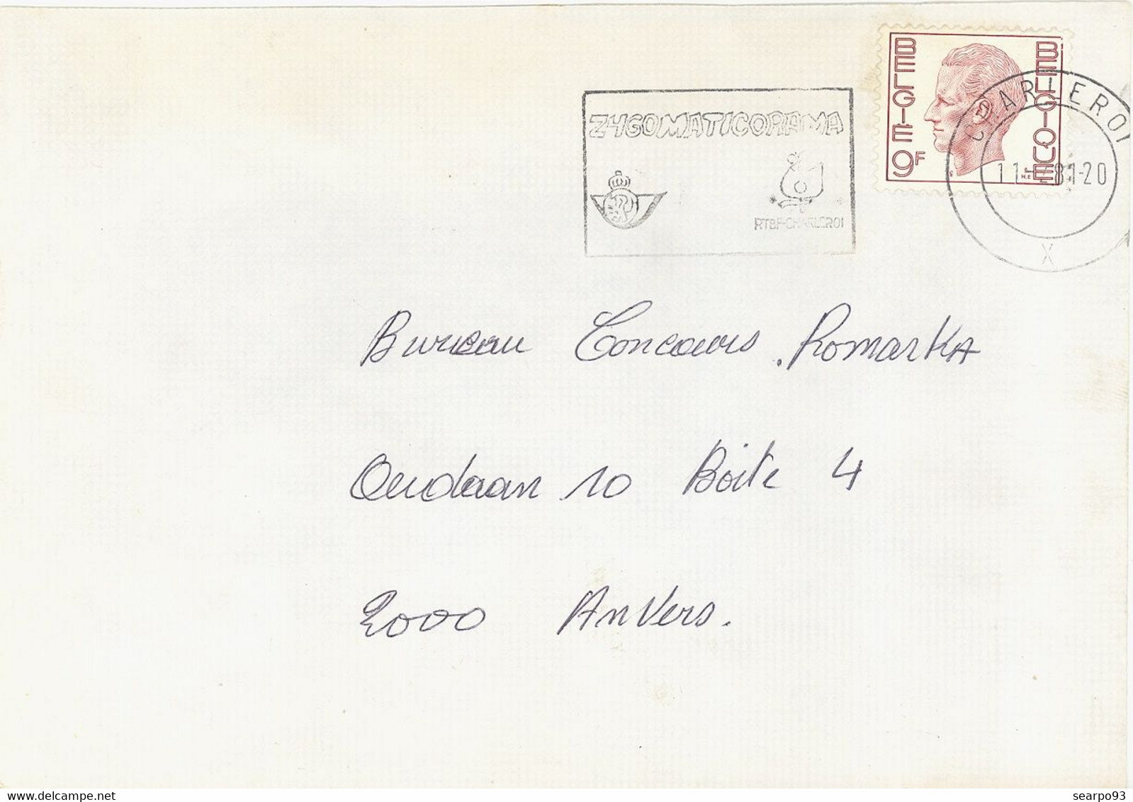 BELGIUM. POSTMARK. CHARLEROI - Otros & Sin Clasificación