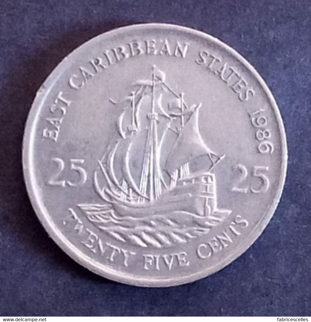 États Des Caraïbes Orientales - 25 Cent 1986 - Caraïbes Orientales (Etats Des)