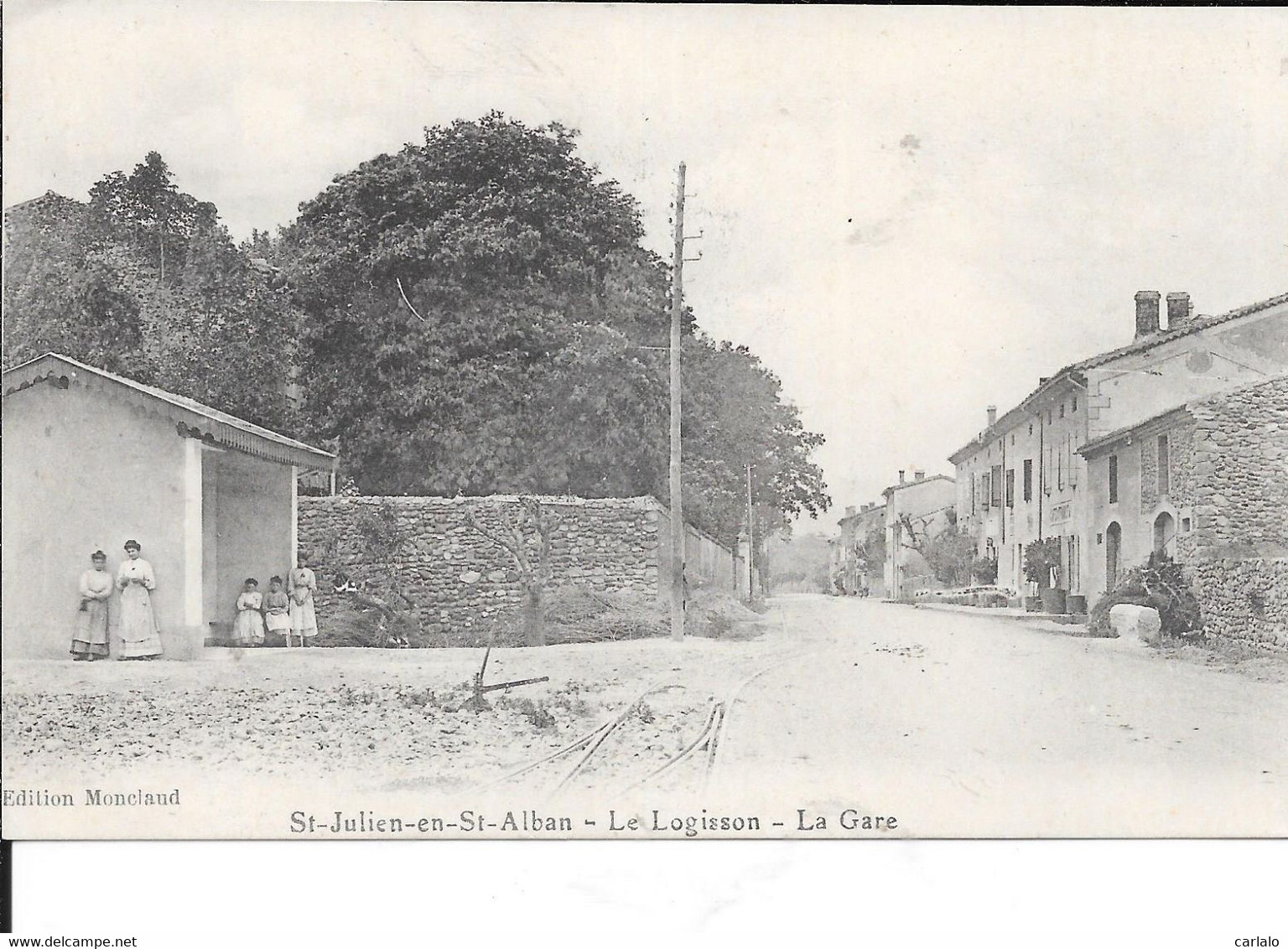 Cpa 07  SAINT JULIEN EN SAINT ALBAN La Gare - Other & Unclassified