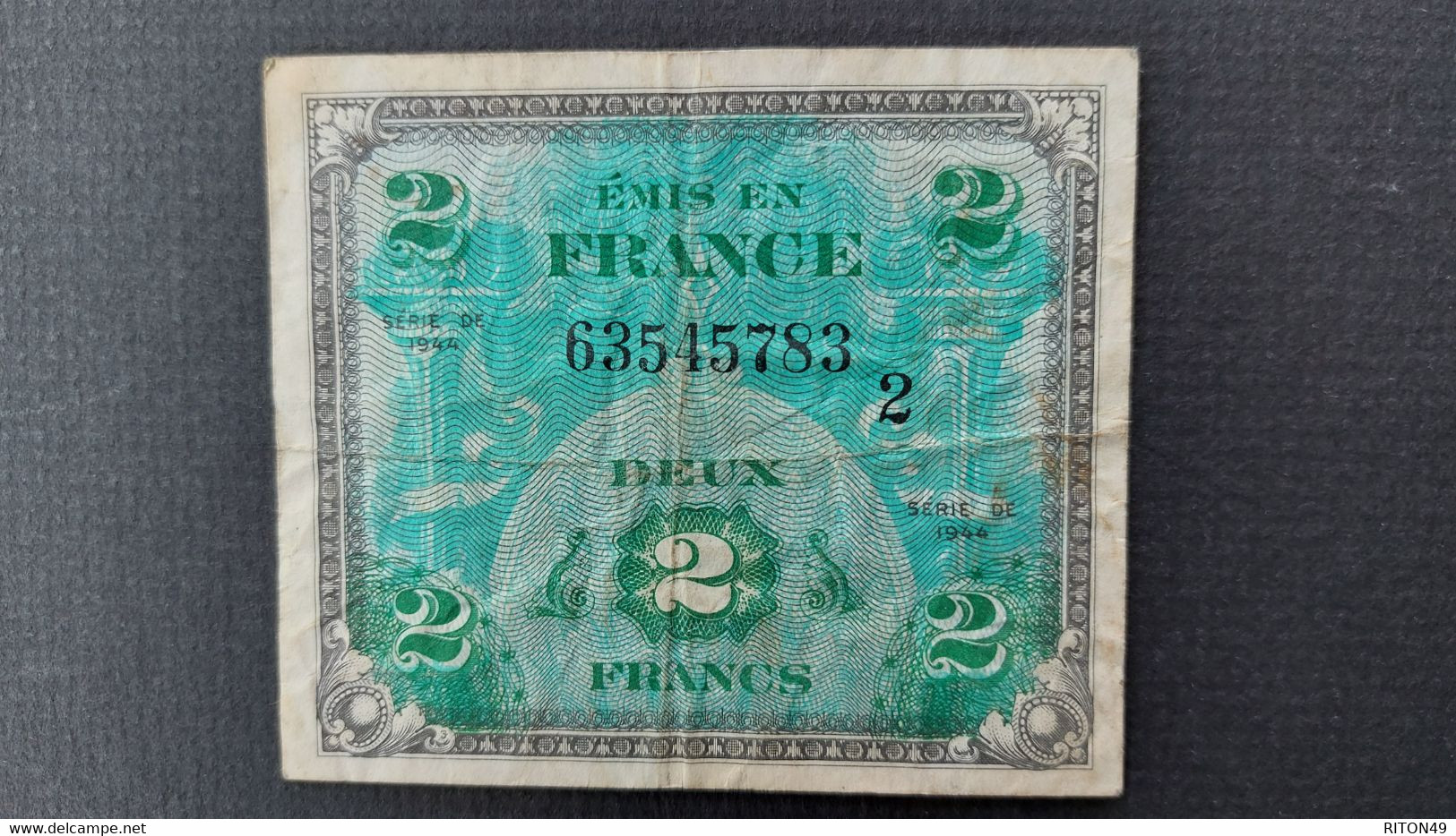 BILLET 1944 FRANCE 2 FRANCS - Ohne Zuordnung