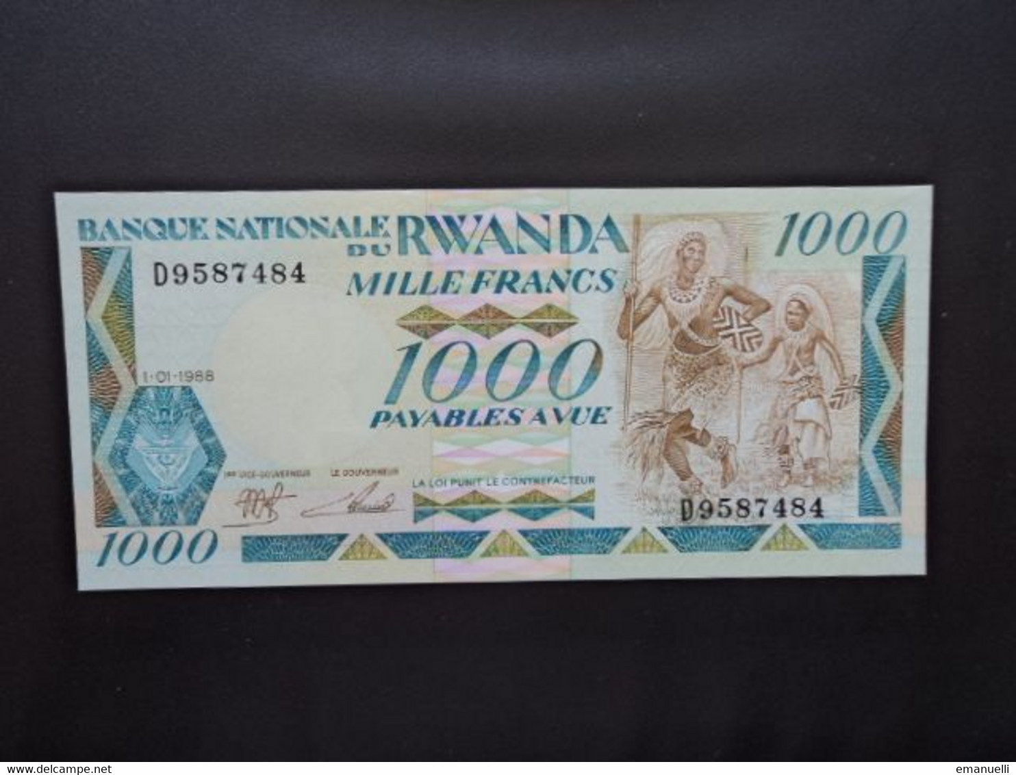 RWANDA * : 1000 FRANCS   1.01.1988    P 21a      NEUF ** - Rwanda