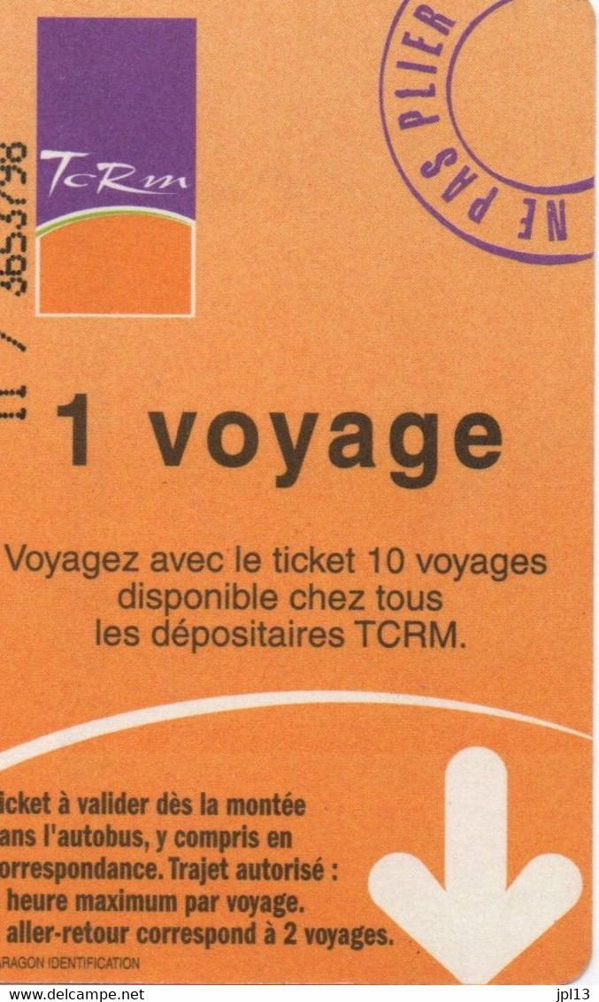 Billet De Transport - France - Metz - TCRM - 1 Voyage - Sonstige & Ohne Zuordnung