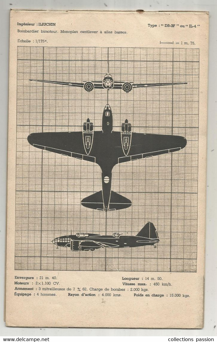 Aviation, Militaria, AVIONS RUSSES, Fascicule 1, Photos ,plans , Caractéristiques, 16 Pages , 16 Scans , Frais Fr 3.15 E - Luchtvaart