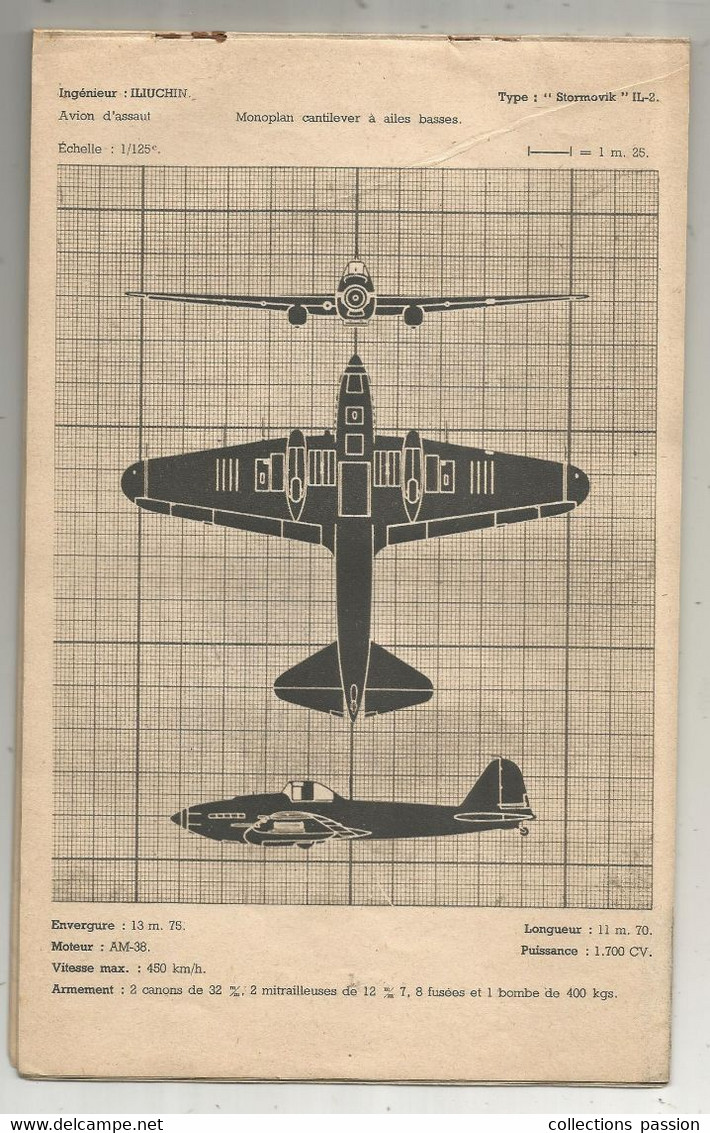 aviation, militaria, AVIONS RUSSES, fascicule 1, photos ,plans , caractéristiques, 16 pages , 16 scans , frais fr 3.15 e