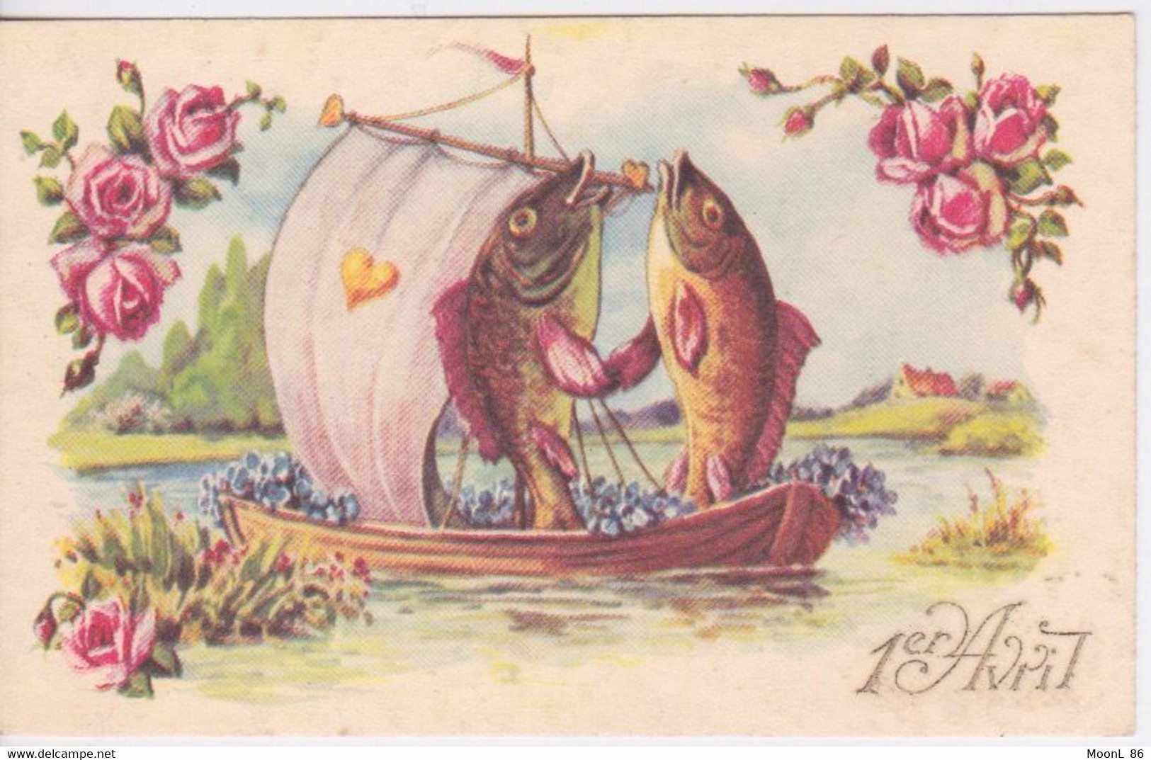 CPA - 1 ER AVRIL - POISSON D'AVRIL - BATEAU VOILE - 1er Avril - Poisson D'avril