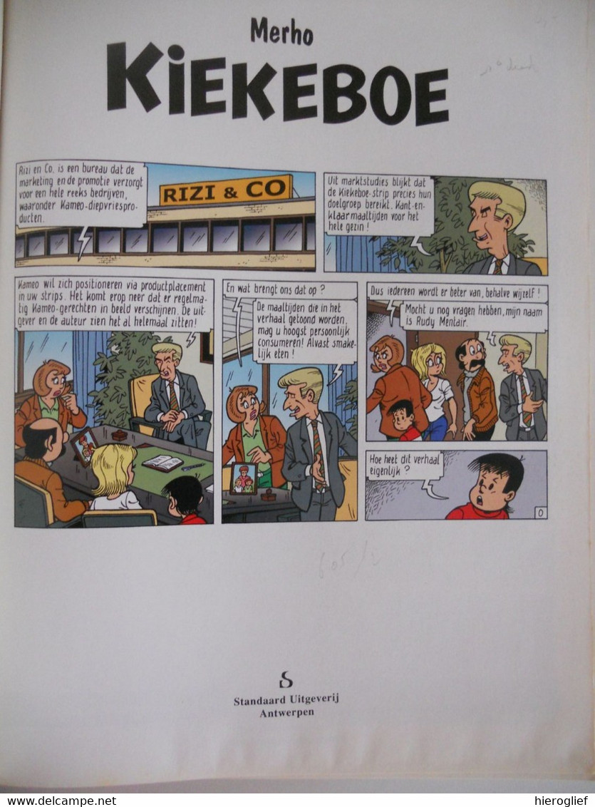 KIEKEBOE 89 - DE S VAN PION  Door Merho - EERSTE DRUK 2001 / STANDAARD Uitgeverij - Kiekebö