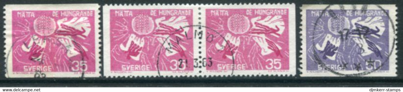 SWEDEN 1963 Freedom From Hunger Used.  Michel 504-05 - Usati
