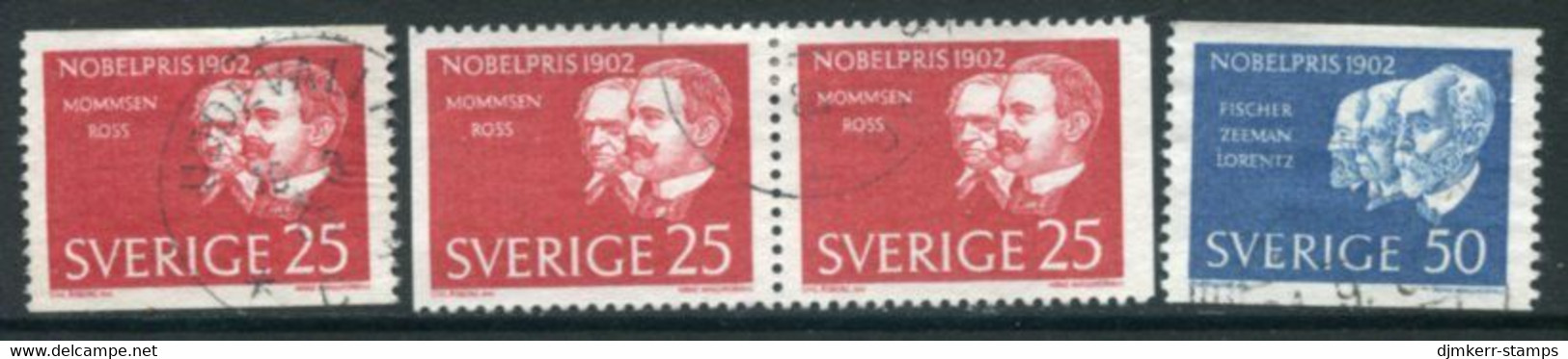 SWEDEN 1962 Nobel Laureates Of 1902 Used.  Michel 500-01 - Usados
