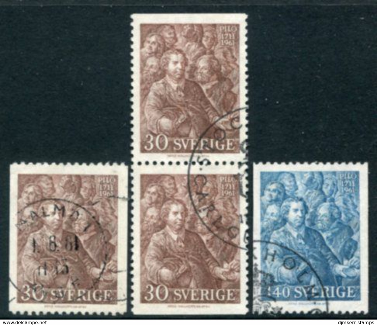 SWEDEN 1961 Pilo Birth Anniversary Used.  Michel 471-72 - Used Stamps
