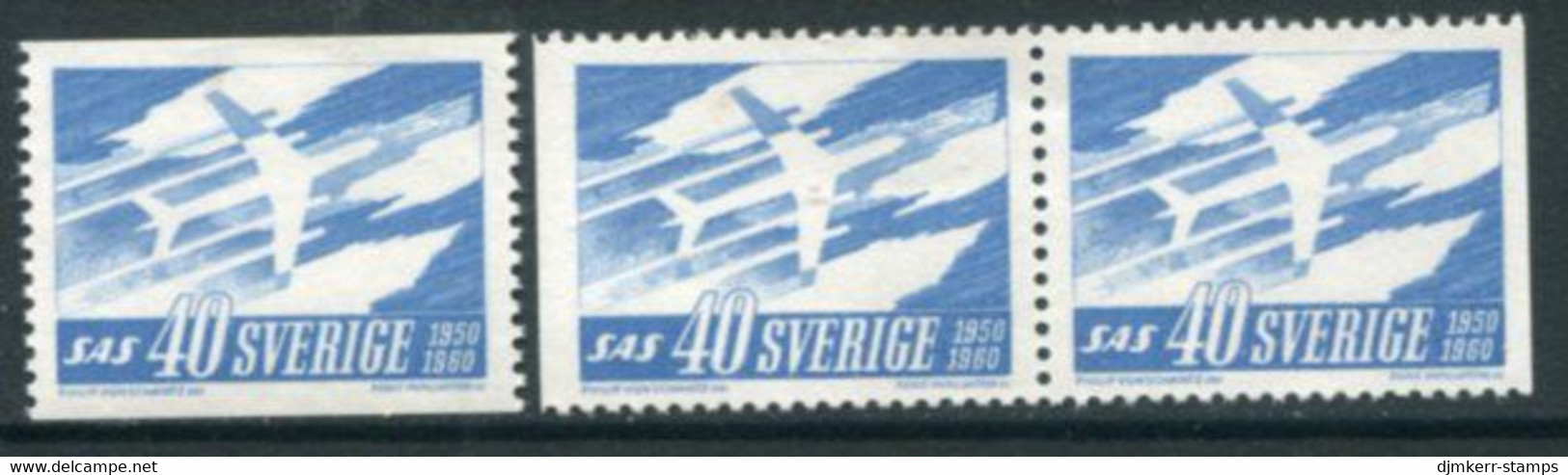 SWEDEN 1961 10th Anniversary Of SAS Airline MNH / **.  Michel 467 - Unused Stamps