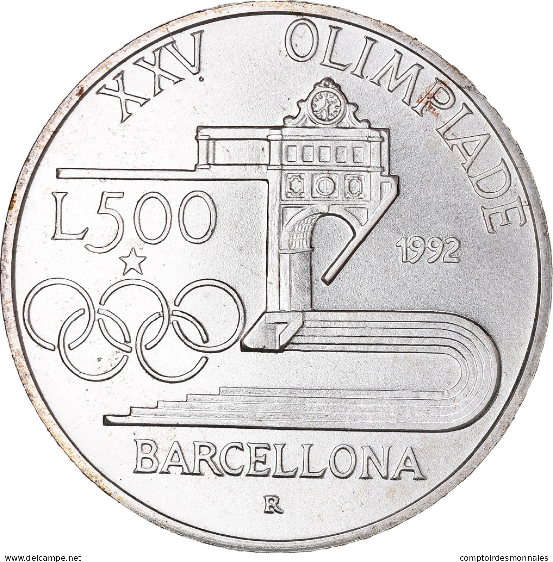 Monnaie, Italie, Olympische Spiele 1992 In Barcelona FB, 500 Lire, 1992, Rome - Commemorative